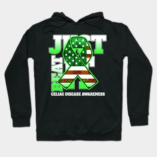 Just Beat It Celiac Disease Awareness American Flag Hoodie